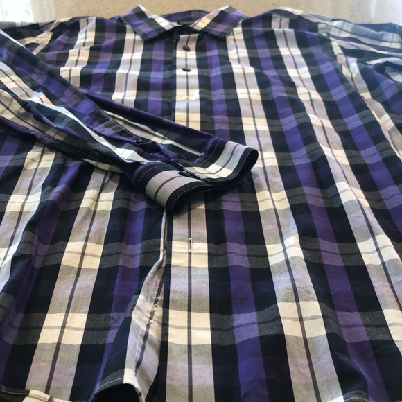 Apt.9 Men’s Plaid Button-Down Shirt - XXL - Purple - Picture 2 of 4